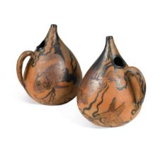 Etienne Vilotte for Ciboure Pottery, a pair of gourd-shaped jugs,