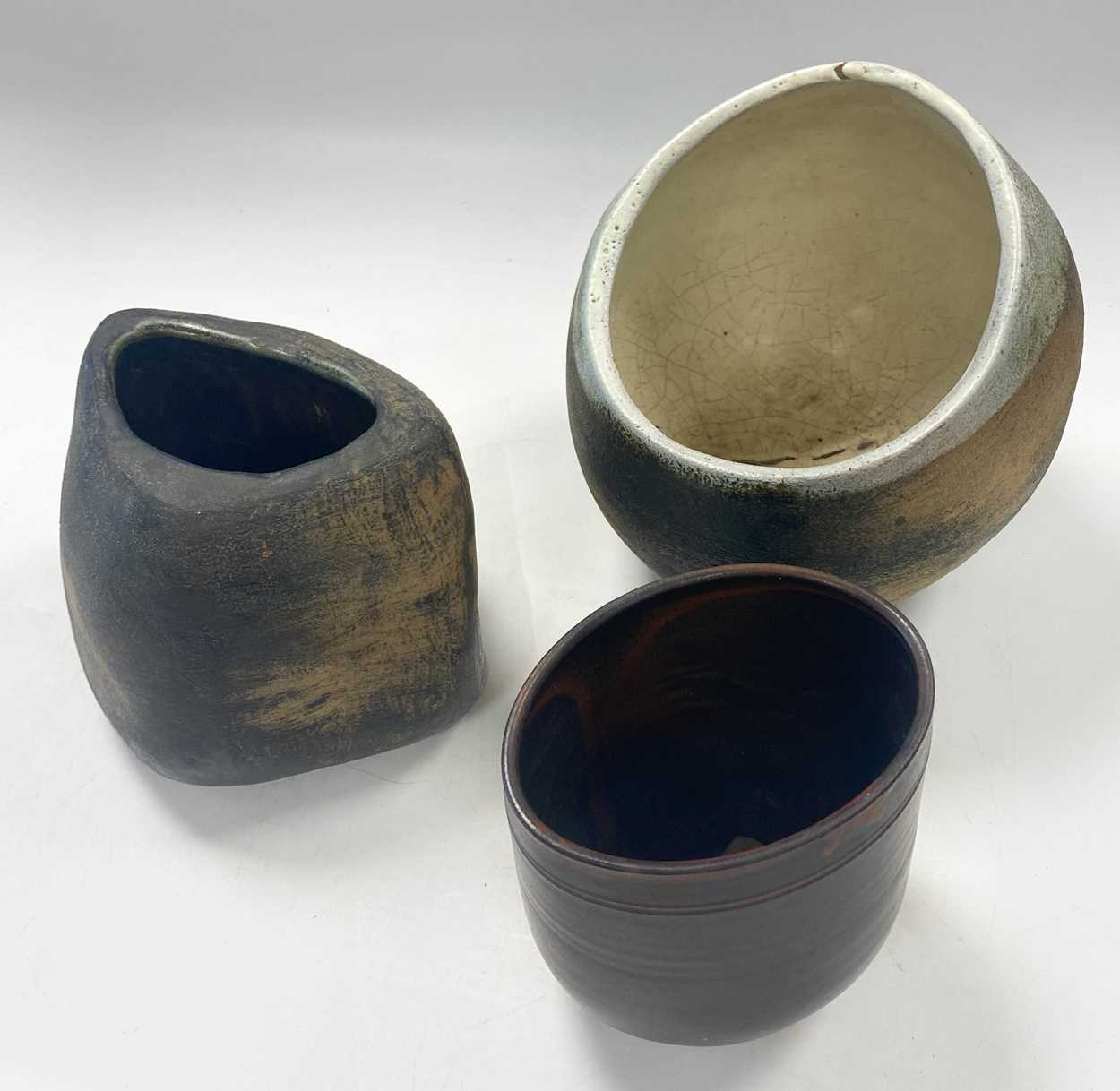A group of three studio pottery vessels, - Image 2 of 9