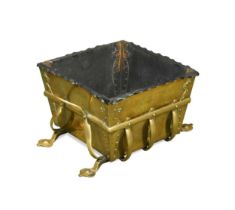 A brass Art Nouveau planter,