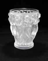 Bacchantes, a Lalique frosted glass vase, model 997, originally designed circa 1927,