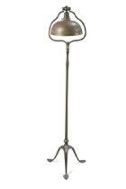 Tiffany Studios (1899-1930), a bronze Harp floor lamp,