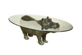 § Mark Stoddart (born 1960), a limited edition patinated bronze and glass Hippo coffee table,