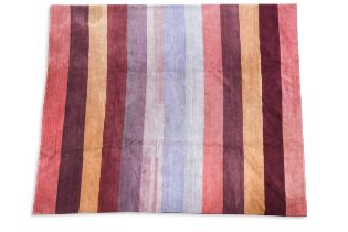 A modern multi-colour striped rug by 'The Rug Company',