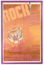 'Rock', a poster designed by Hot Grunt for the Last Minute Put Together Boogie Band,, featuring Syd