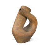 A sculptural stoneware vessel,