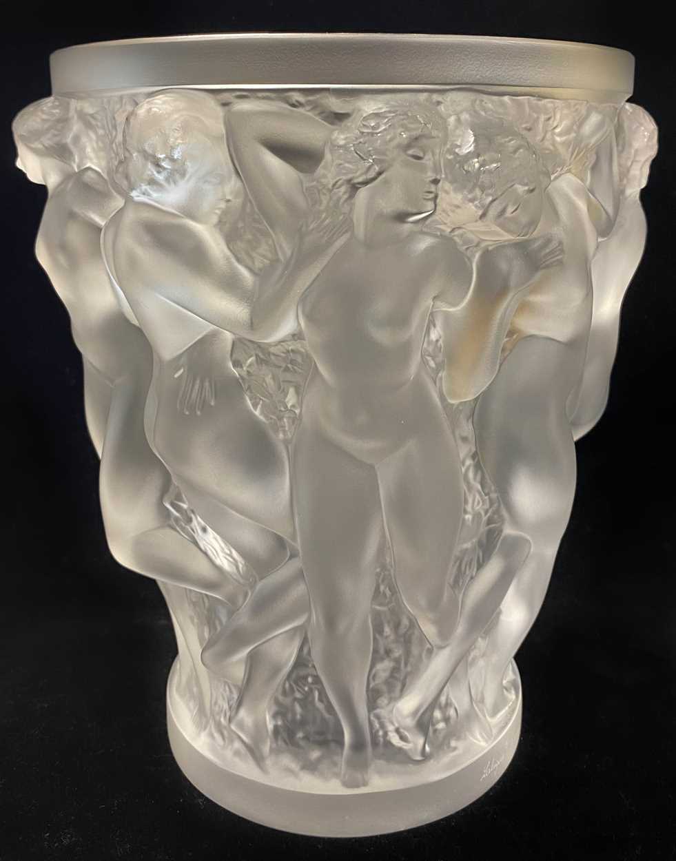 Bacchantes, a Lalique frosted glass vase, model 997, originally designed circa 1927, - Image 2 of 6