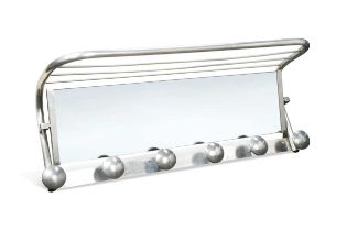 A mid-century 'Pullman' style coat/luggage rack,