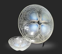 Coquille, an R. Lalique opalescent glass dish, pattern 3202,