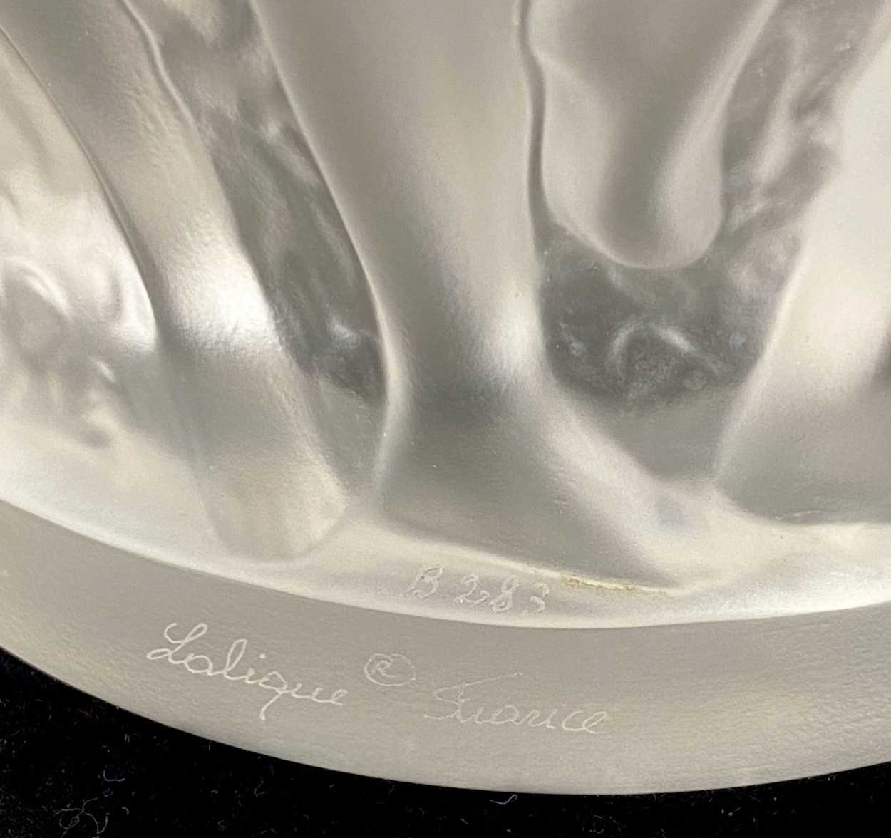 Bacchantes, a Lalique frosted glass vase, model 997, originally designed circa 1927, - Image 5 of 6