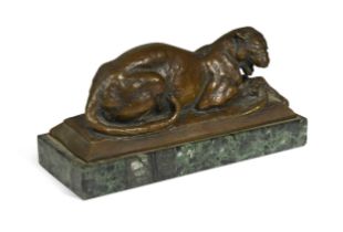 Maurice Ostrzesz de Lysniewski, a patinated bronze model of a panther,