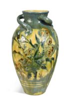 James Dewdney for C.H. Brannam Barum Pottery, an art pottery vase, 1895,
