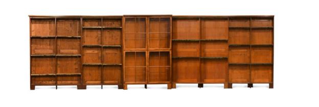 Attributed to William Lethaby, a large mahogany and pine library bookcase, circa 1891,