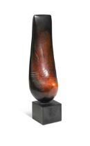 § Peter Hayes (born 1946), a raku glazed blade form, 2000,