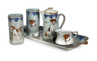 Cecil Aldin for Royal Doulton, a collection of Titanian ware pottery,