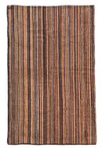 A contemporary hand-knotted Gabbeh striped wool rug,