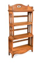 An Arts & Crafts oak open bookcase,