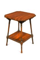 An Aesthetic period mahogany occasional table,