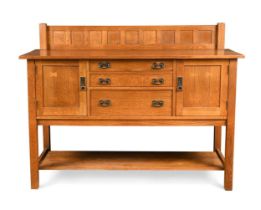 Leopold and John George Stickley, an Arts & Crafts 'Mission' oak sideboard, designed 1910,