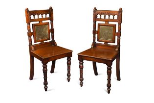 A pair of Aesthetic side chairs by Francis and James Smith,
