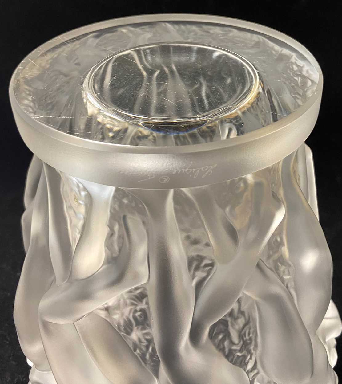 Bacchantes, a Lalique frosted glass vase, model 997, originally designed circa 1927, - Image 4 of 6