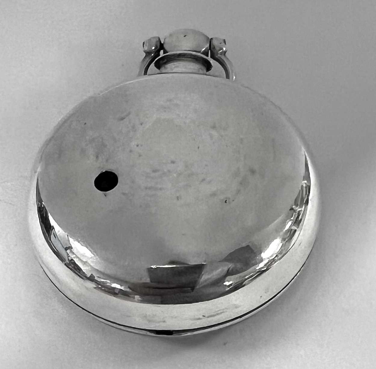 Unsigned - An early 19th century silver pair cased open faced pocket watch, - Image 5 of 9