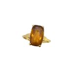 A single stone citrine ring,
