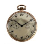 Cornioley, La Chaux-de-Fonds - A gold plated 8 day open faced pocket watch,