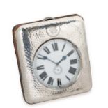 Unsigned - An oversized Goliath open faced pocket watch with a silver travelling case,