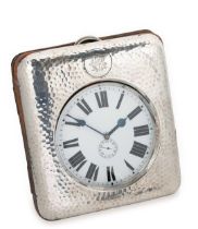 Unsigned - An oversized Goliath open faced pocket watch with a silver travelling case,