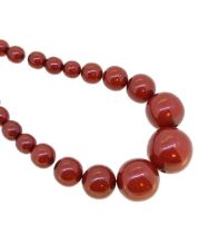 A bakelite bead necklace,