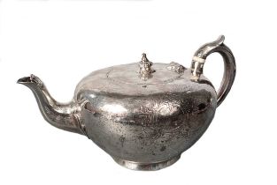 A Victorian silver bachelor's teapot,