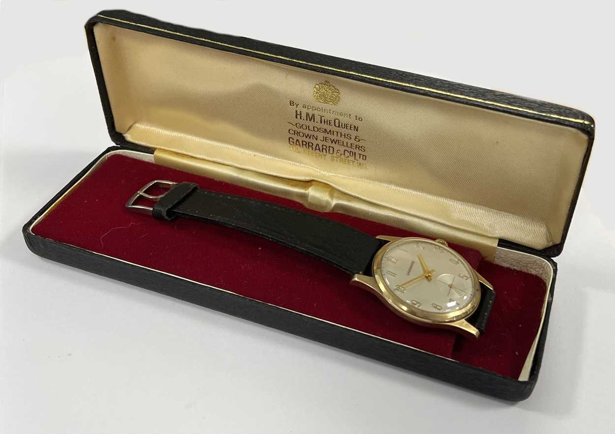 Unsigned, retailed by Garrard & Co. - A 9ct gold wristwatch, - Image 6 of 8