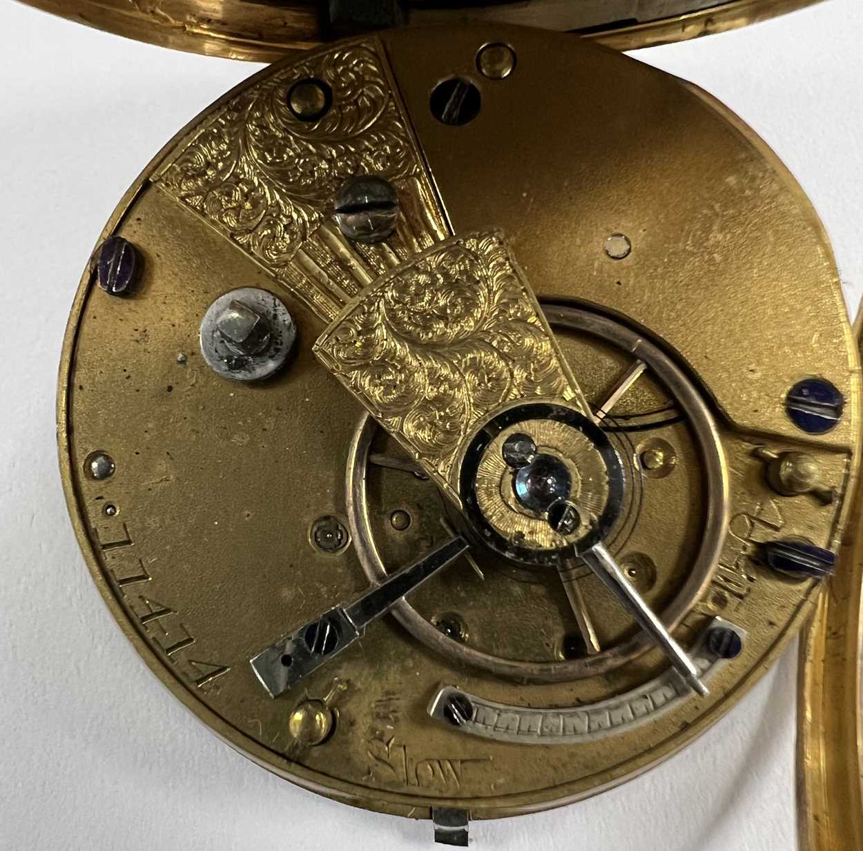 Unsigned - A late 19th century 18ct gold open faced pocket watch, - Image 7 of 7