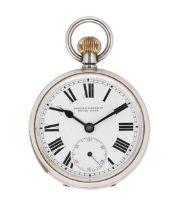 Oxford Watch Company - A Swiss silver quarter repeating open faced pocket watch,