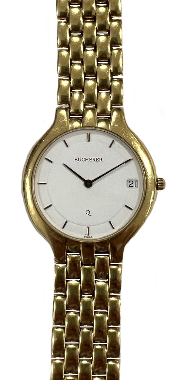 Bucherer - A Swiss 18ct gold wristwatch,