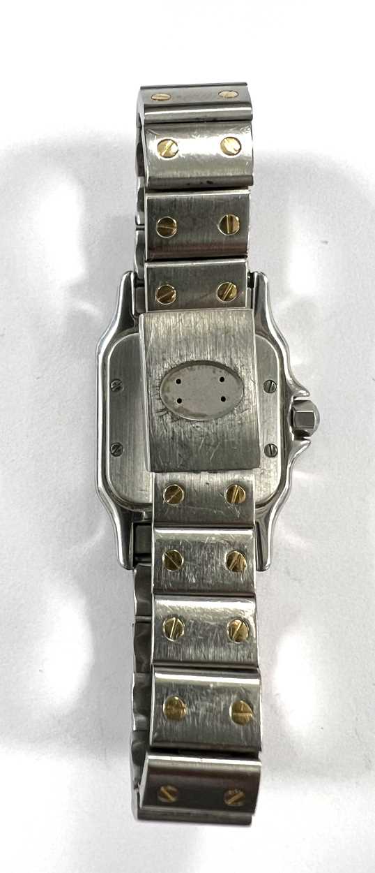 Cartier - A two-colour 'Santos de Cartier Galbée' wristwatch, - Image 3 of 9