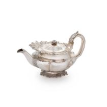 A George IV silver teapot,