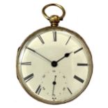 Thomas Hammond, Manchester - An 18ct gold open faced pocket watch,