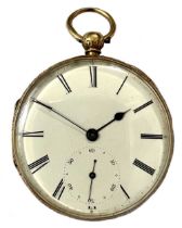 Thomas Hammond, Manchester - An 18ct gold open faced pocket watch,