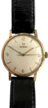 Omega - A 9ct gold wristwatch,