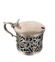 A Victorian silver drum mustard,