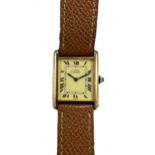 Cartier - A vermeil 'Les Must de Cartier' wristwatch,