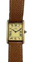 Cartier - A vermeil 'Les Must de Cartier' wristwatch,