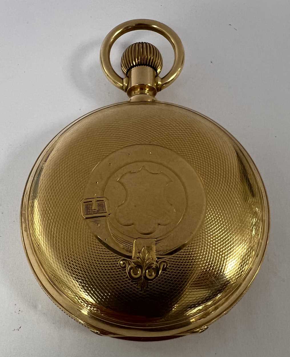 Unsigned - A Swiss 18ct gold hunter pocket watch - the case marked 'Patek & Cie., Genève', - Image 2 of 8