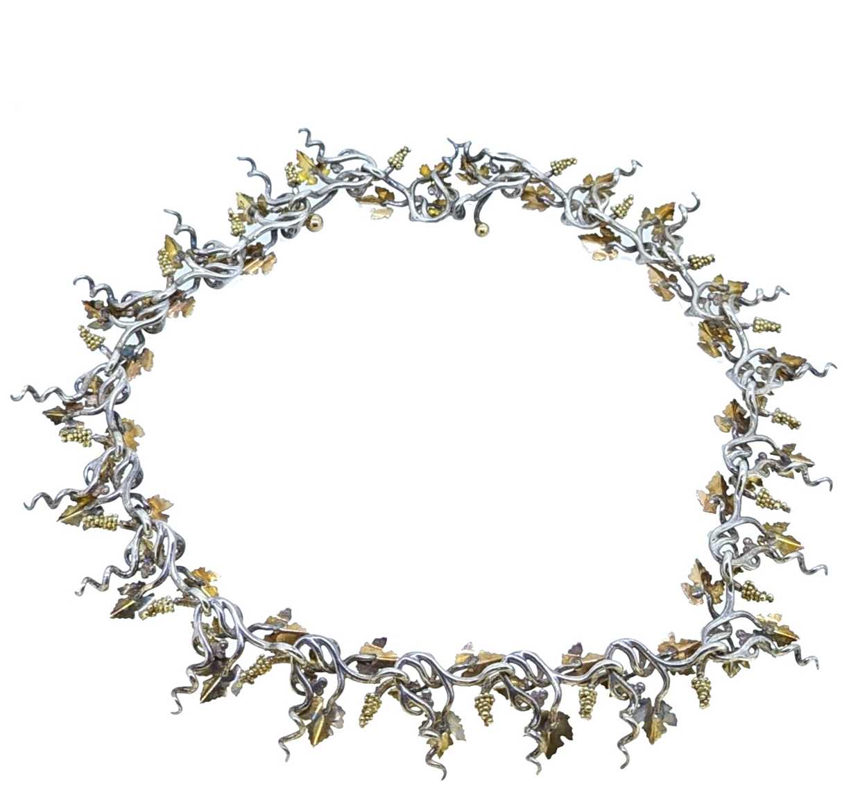Brett Payne - An 18ct gold and silver grape vine and corkscrew necklace, - Image 2 of 5