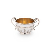 A late Victorian silver porringer style bowl,