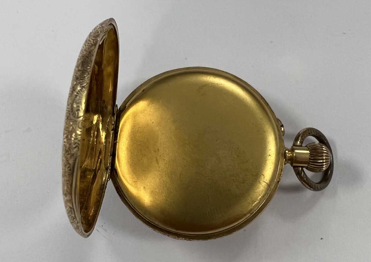 Unsigned - A Swiss 18ct gold open faced pocket watch, - Image 5 of 6