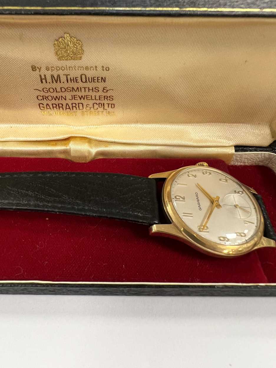 Unsigned, retailed by Garrard & Co. - A 9ct gold wristwatch, - Image 7 of 8
