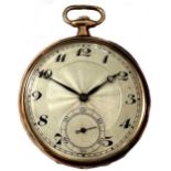 Stauffer Son & Company - A 9ct gold open faced pocket watch,
