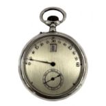 Moderinsta, Genève - A flyback digital jump hour open faced pocket watch,